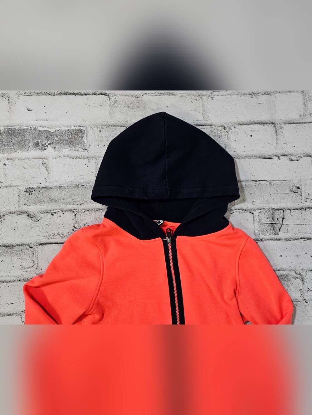 Fox Racing Neon Coral Full Zip Hoodie Thumbhole Athletic Jacket Medium - Picture 5 of 13